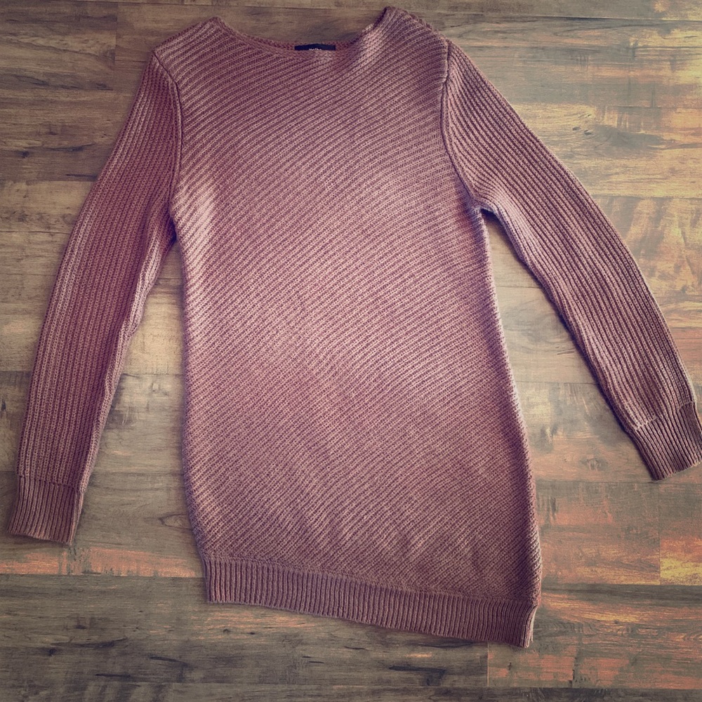 Purple sweater dress